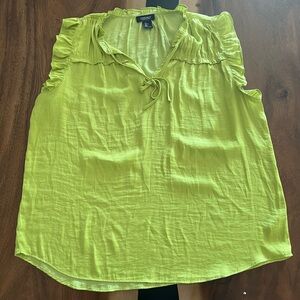 Jones & Co. lime green ruffle top
